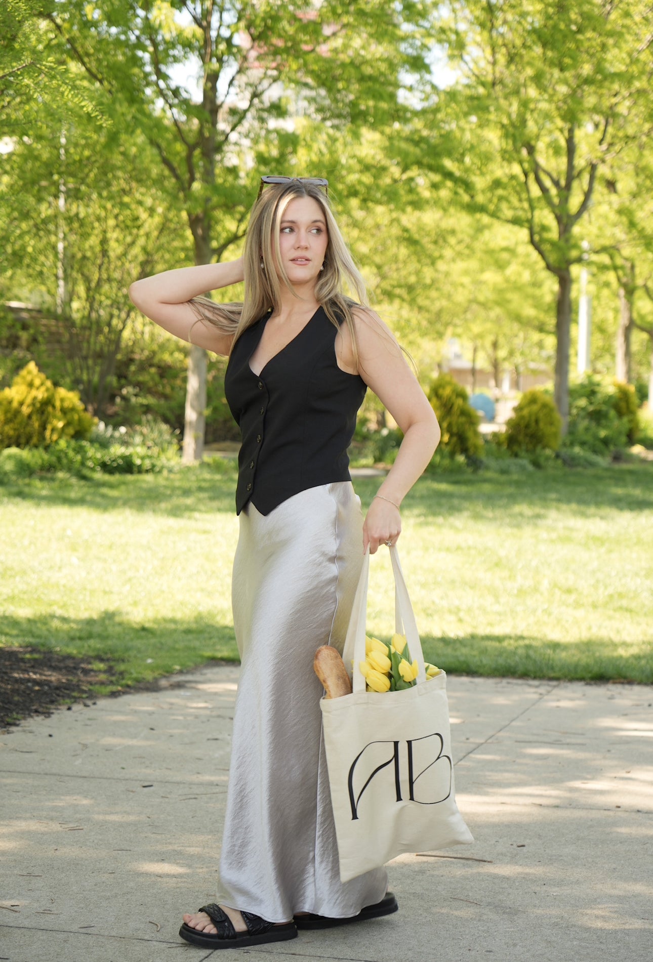 Magnolia Satin Maxi Skirt