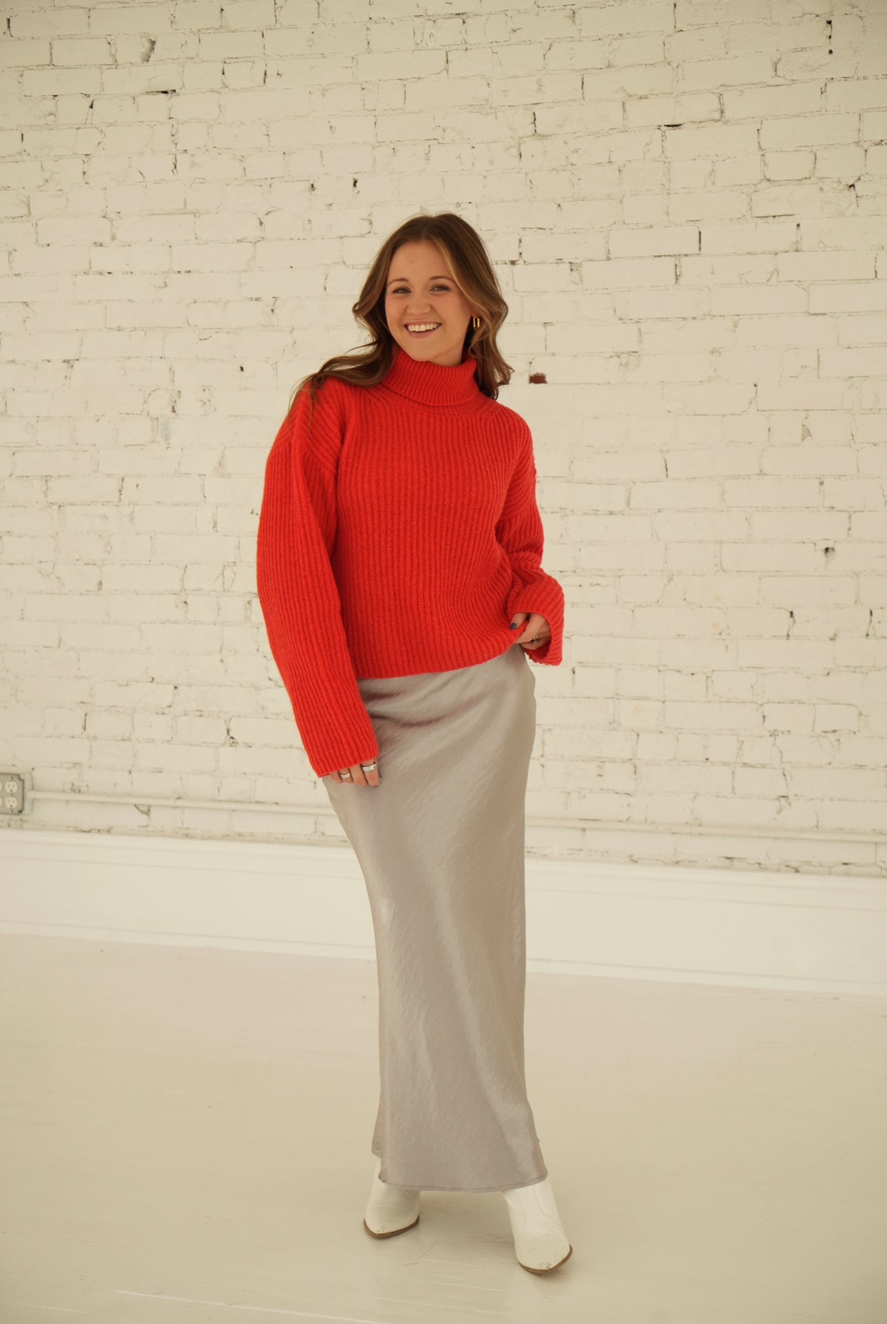 Magnolia Satin Maxi Skirt