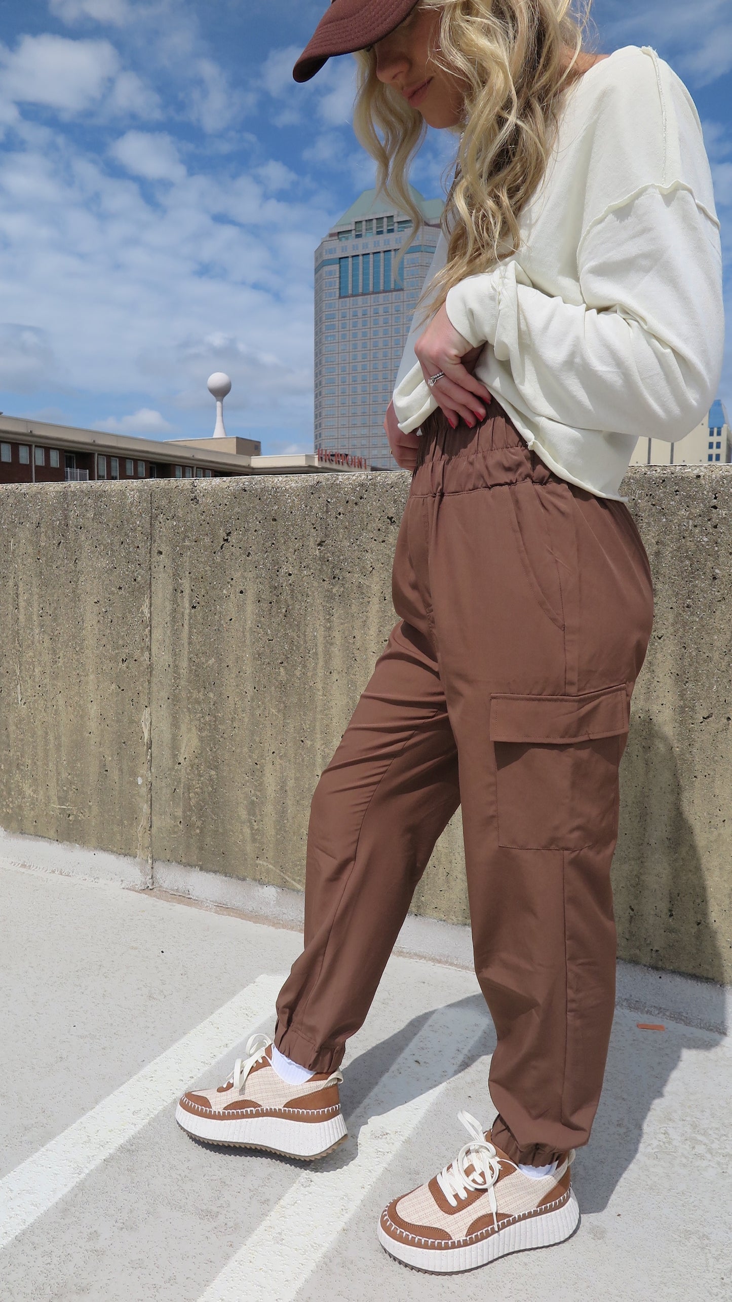 On My Way Cargo Joggers (Chocolate)