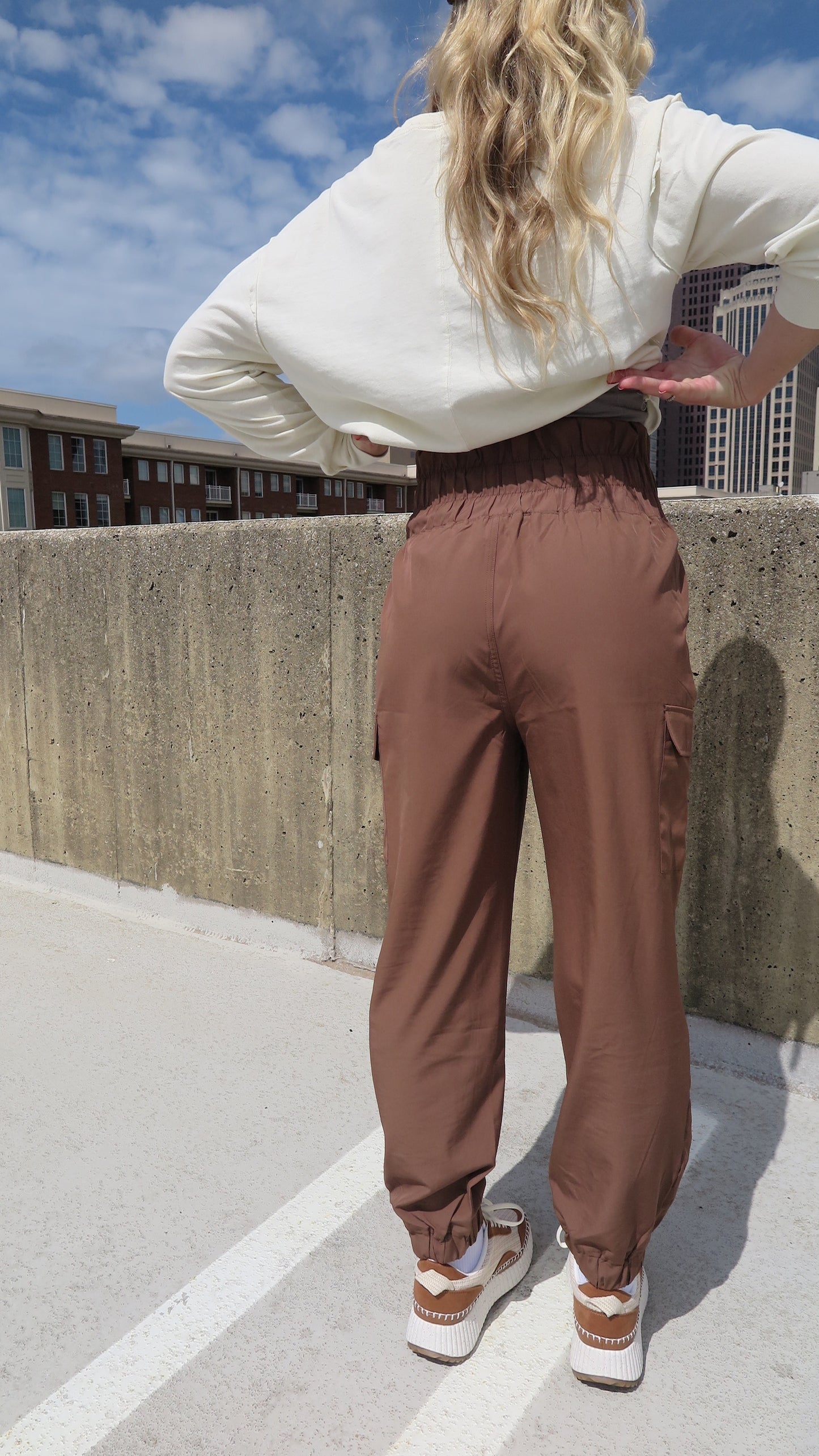 On My Way Cargo Joggers (Chocolate)