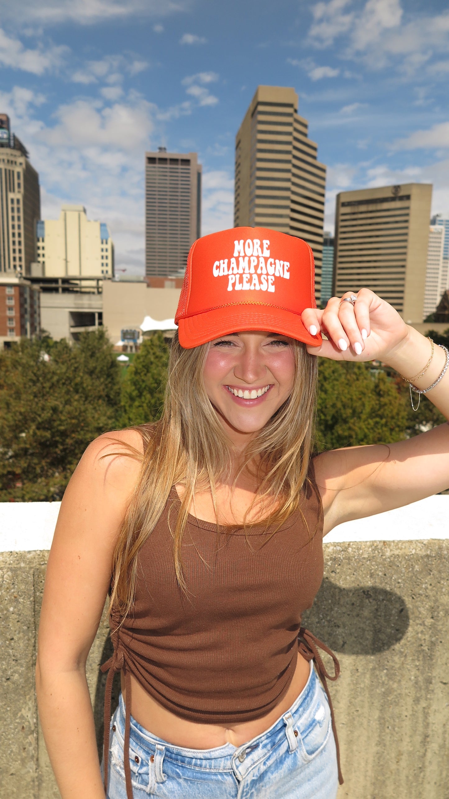 More Champagne Please Trucker Hat