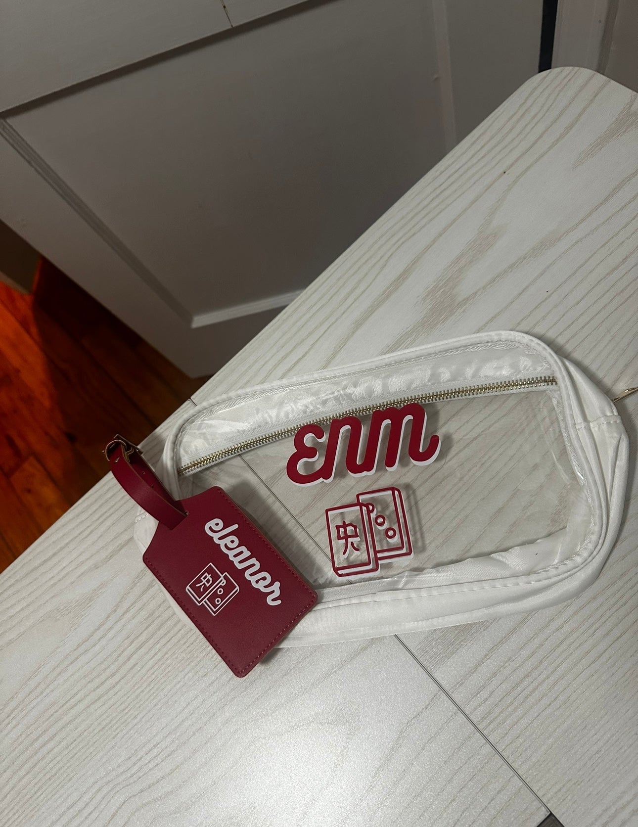 Mahjong Tile Pouch + Sticker Set