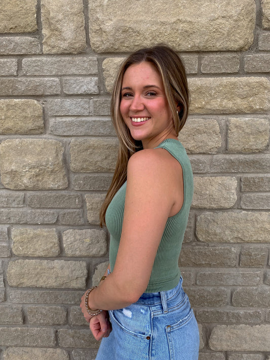Essential Seamless Tank (Sage)