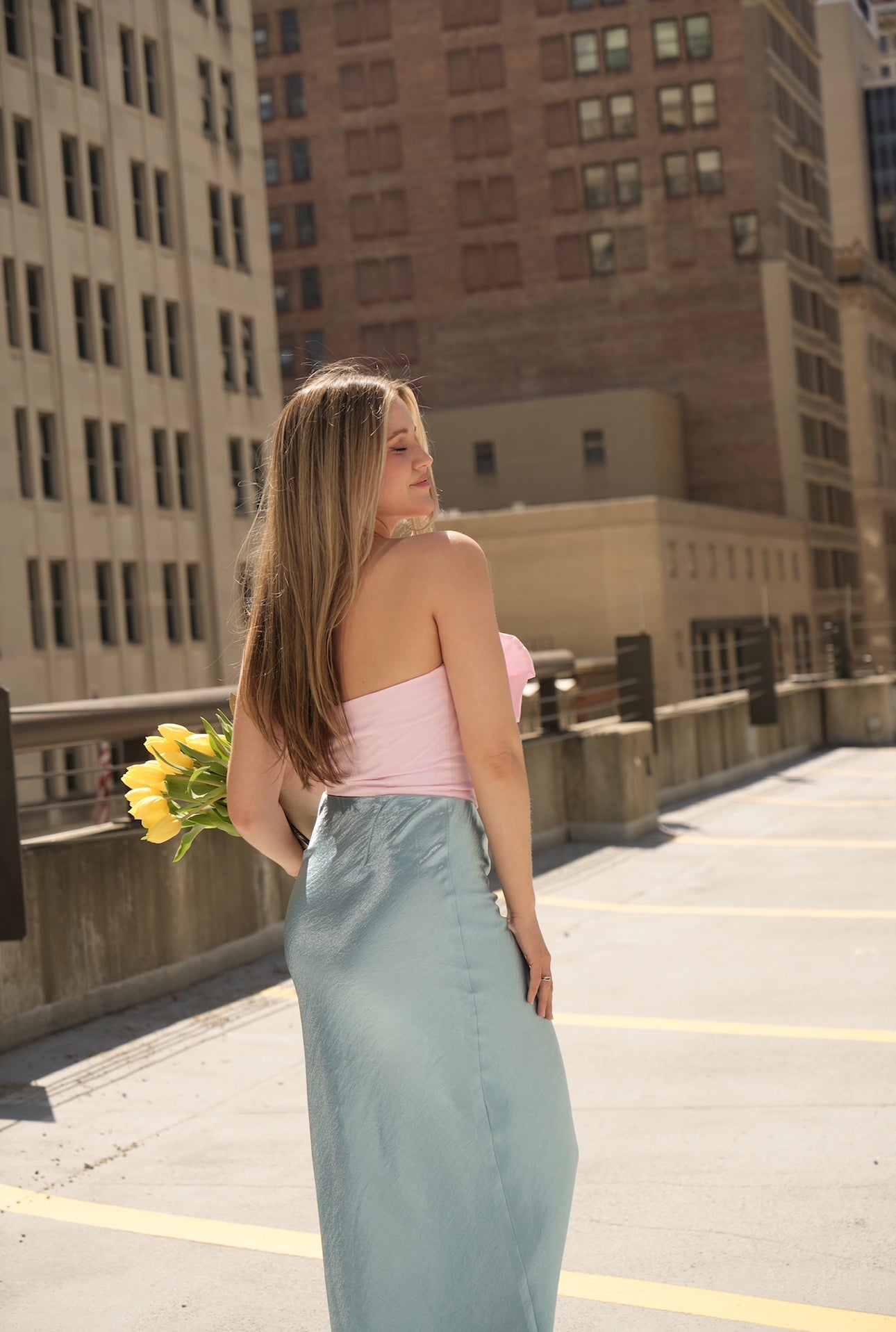 Magnolia Satin Maxi Skirt