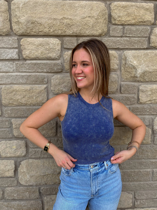 Essential Seamless Tank (Navy)