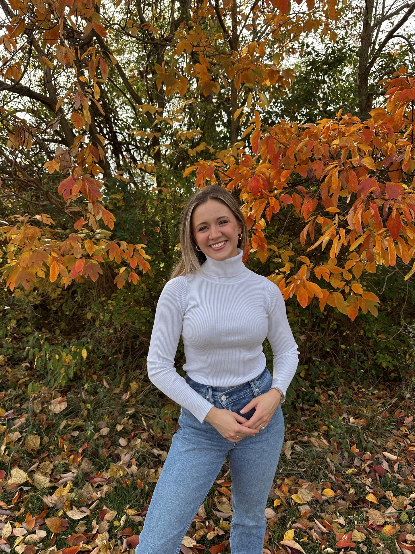 Timeless Turtleneck Long Sleeve (White)
