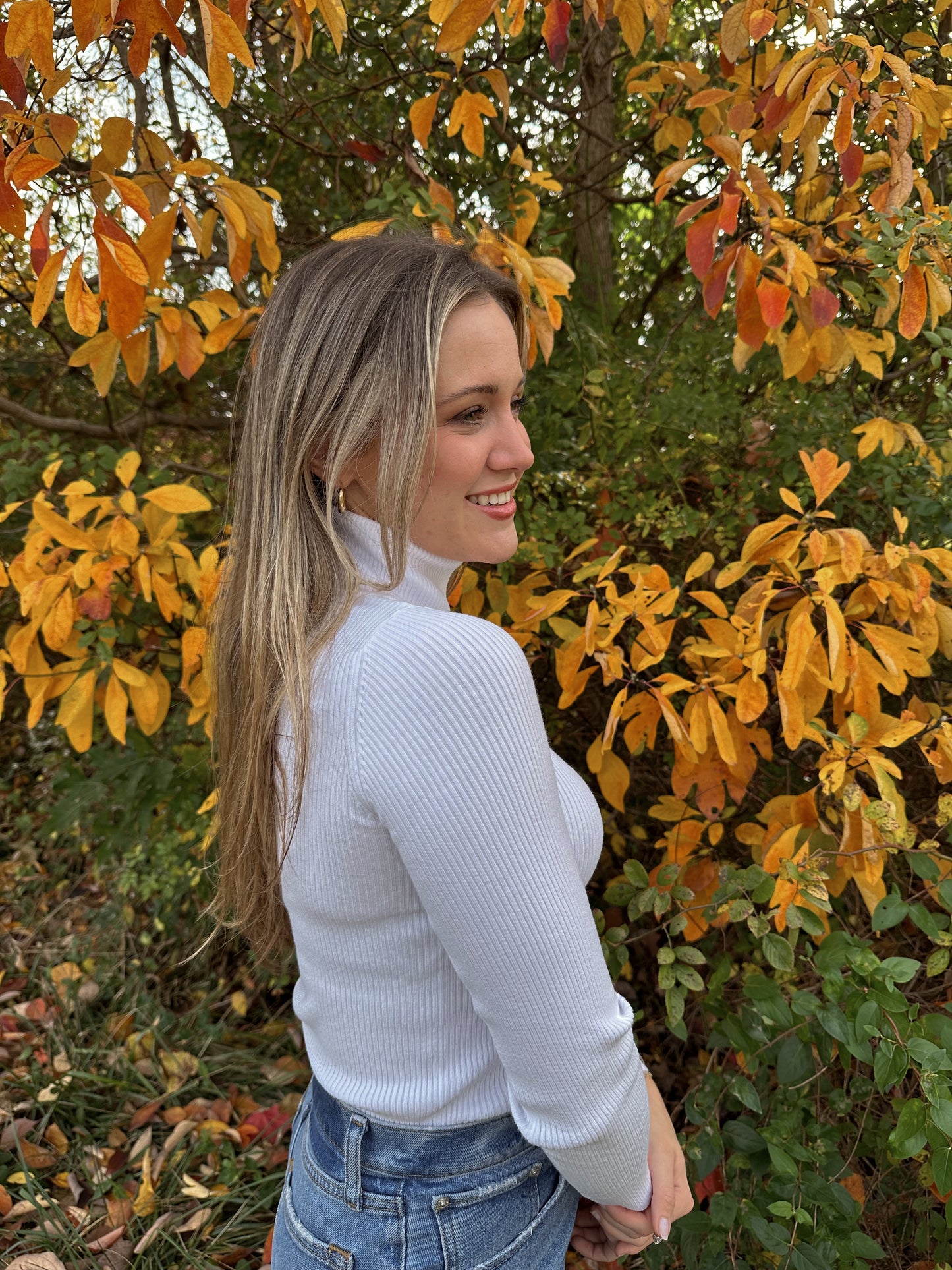Timeless Turtleneck Long Sleeve (White)