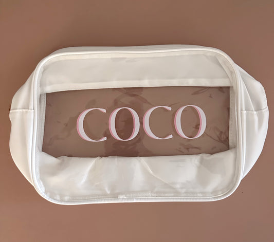 XL Material Girl Pouch (White)