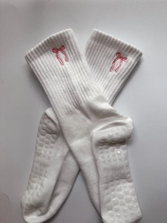 Embroidered Pilates Socks
