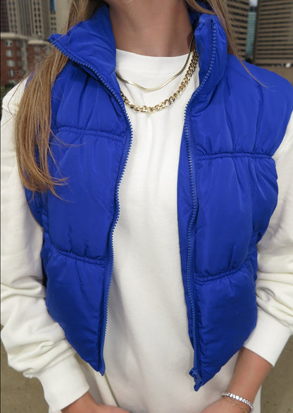 Ready For It? Puffer Vest (Royal)