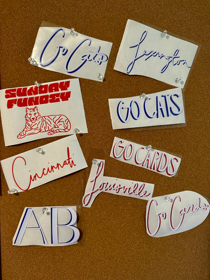 ORMOND ORIGINAL 4.75" GAMEDAY STYLE STICKERS - see details below