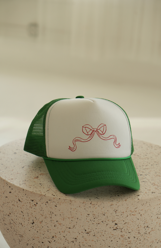 Red Ribbon Trucker Hat