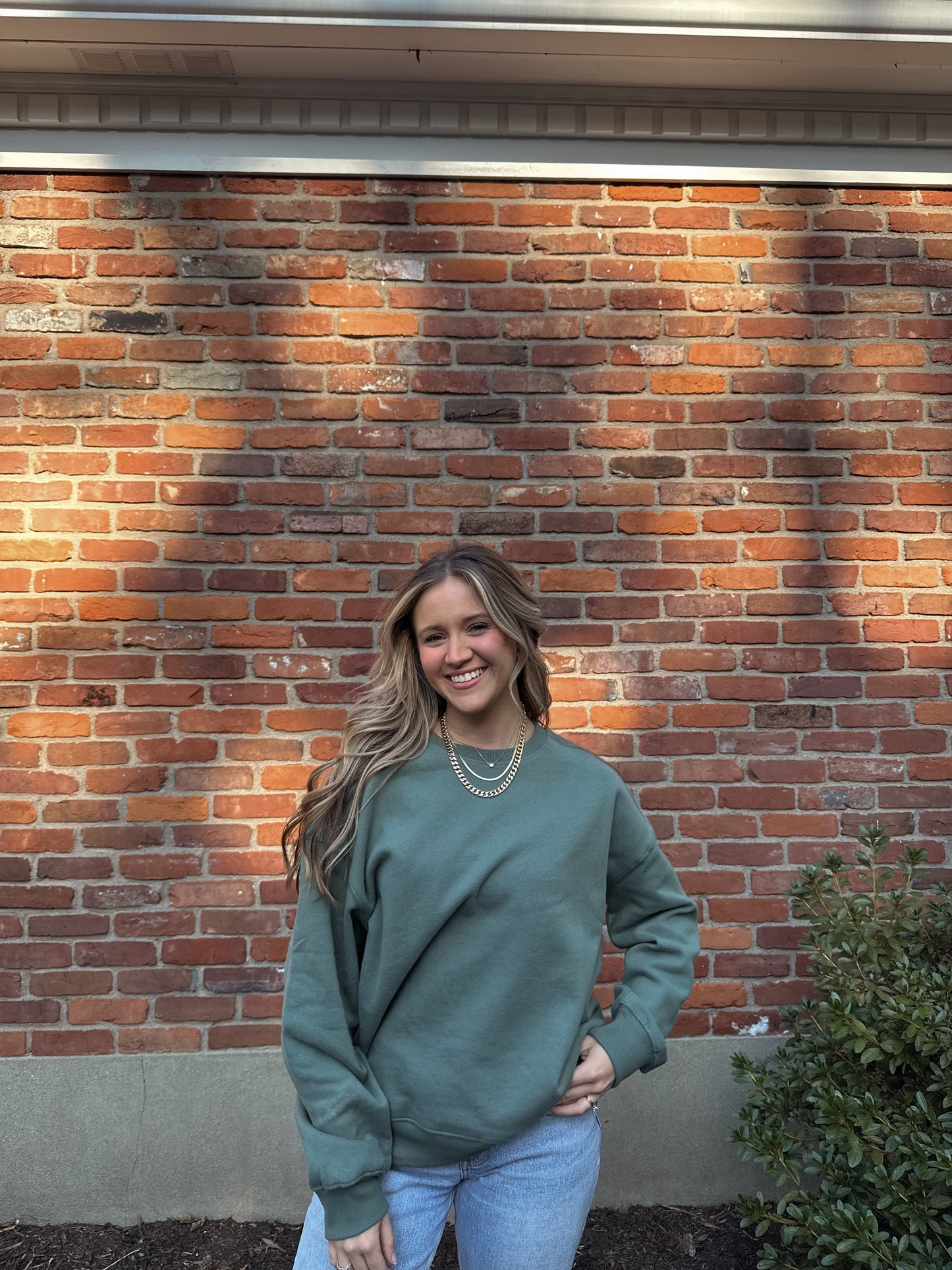 Classic Crewneck Sweatshirt (Washed Green)