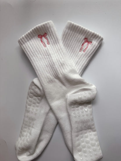 Embroidered Pilates Socks