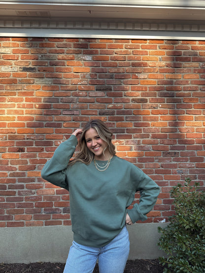 Classic Crewneck Sweatshirt (Washed Green)