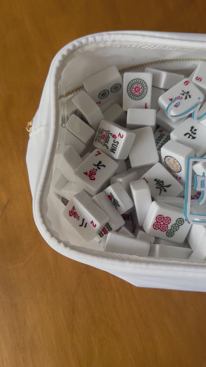 Mahjong Tile Pouch + Sticker Set